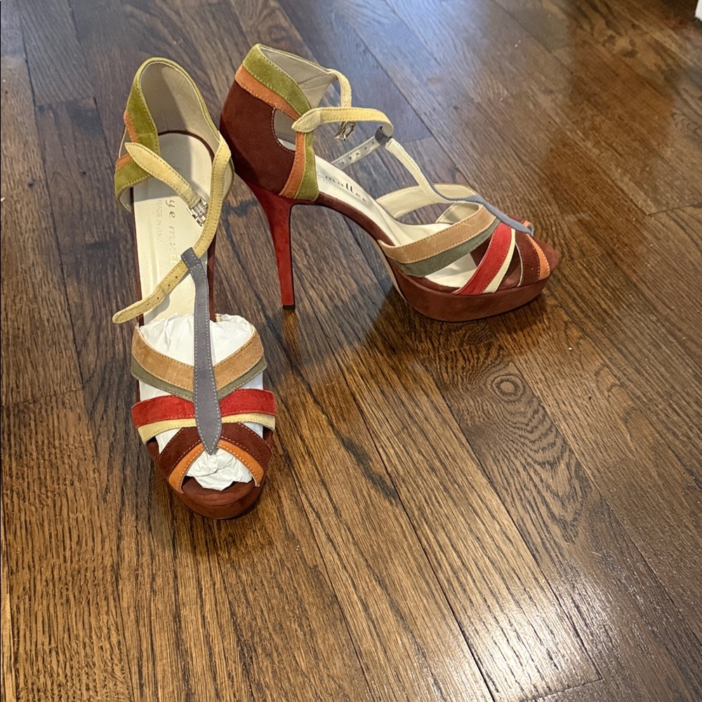 Stylish Multicolor Strappy Heels